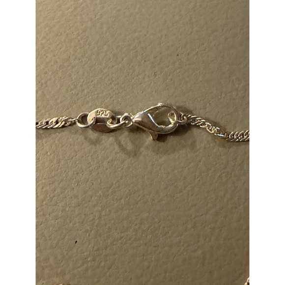 Chevron Amethyst 925 Sterling Silver Pendant Jewelry  Necklace 18" Chain #363 - Picture 5 of 5